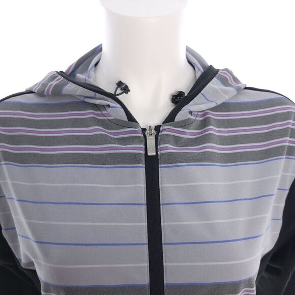 Adidas Cllimacool Women's Size XS Full Zip Hooded Striped Jacket - Picture 5 of 7